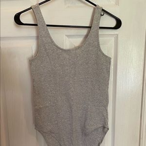 Gap Gray Tank-Top Bodysuit